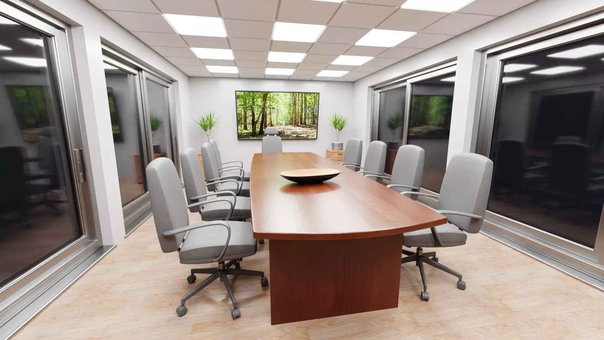 Conference Room V2 - Corporate Meeting Interior Scene 3D model
