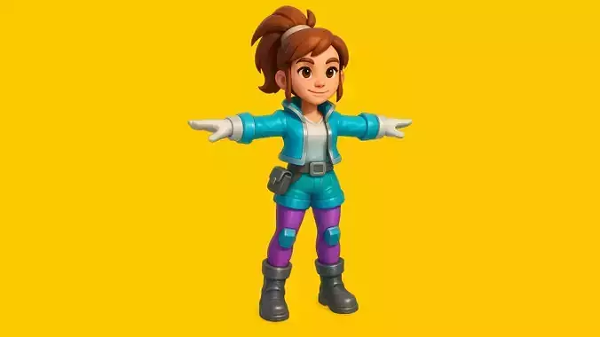 Girl Explorer 3D Character