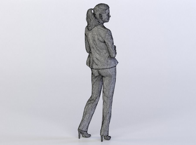 Fiona 0367 Woman standing holding her hand