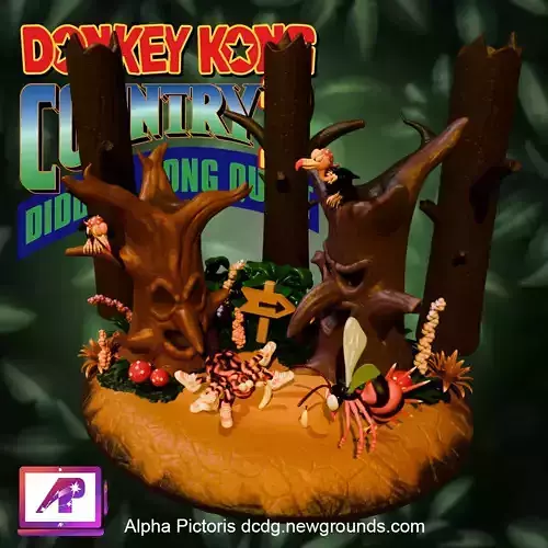 Donkey Kong Country 2 Web Woods Squitter Mini Necky and Zinger