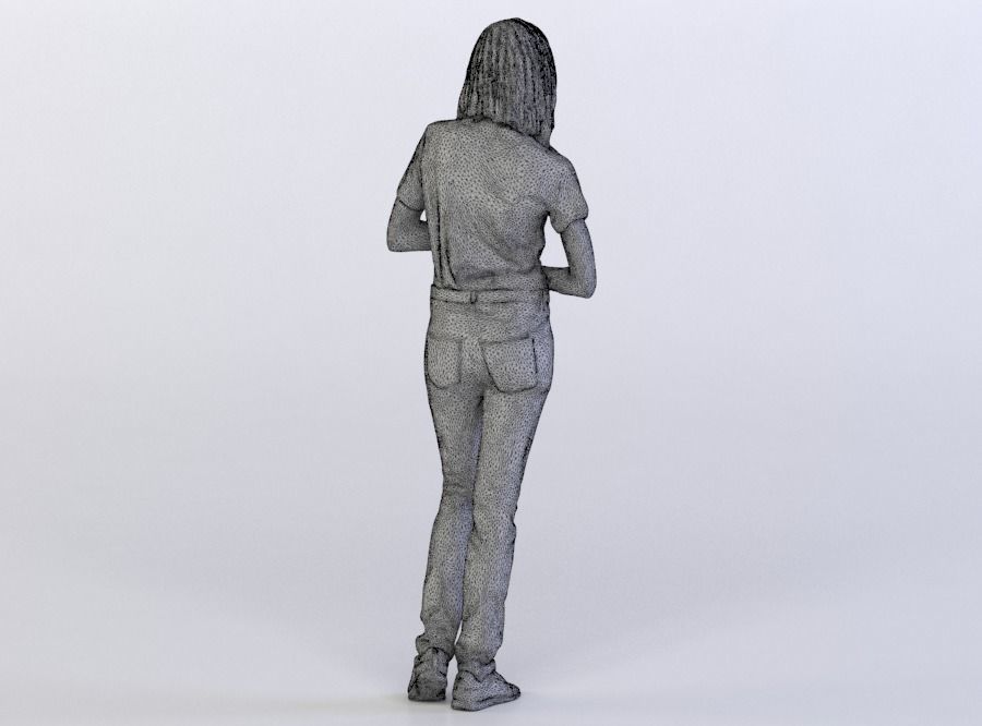 Elizabeth 0463 Woman holding a tablet 3D model_5