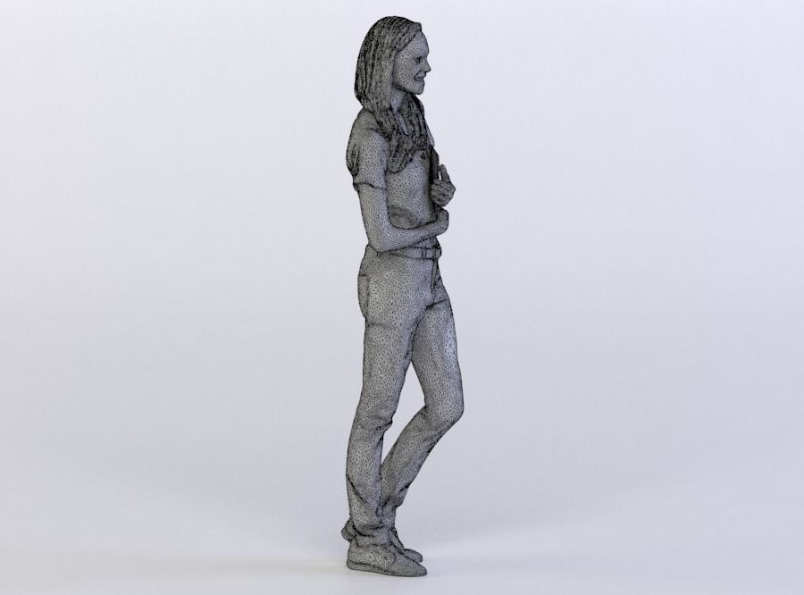 Elizabeth 0463 Woman holding a tablet 3D model_6