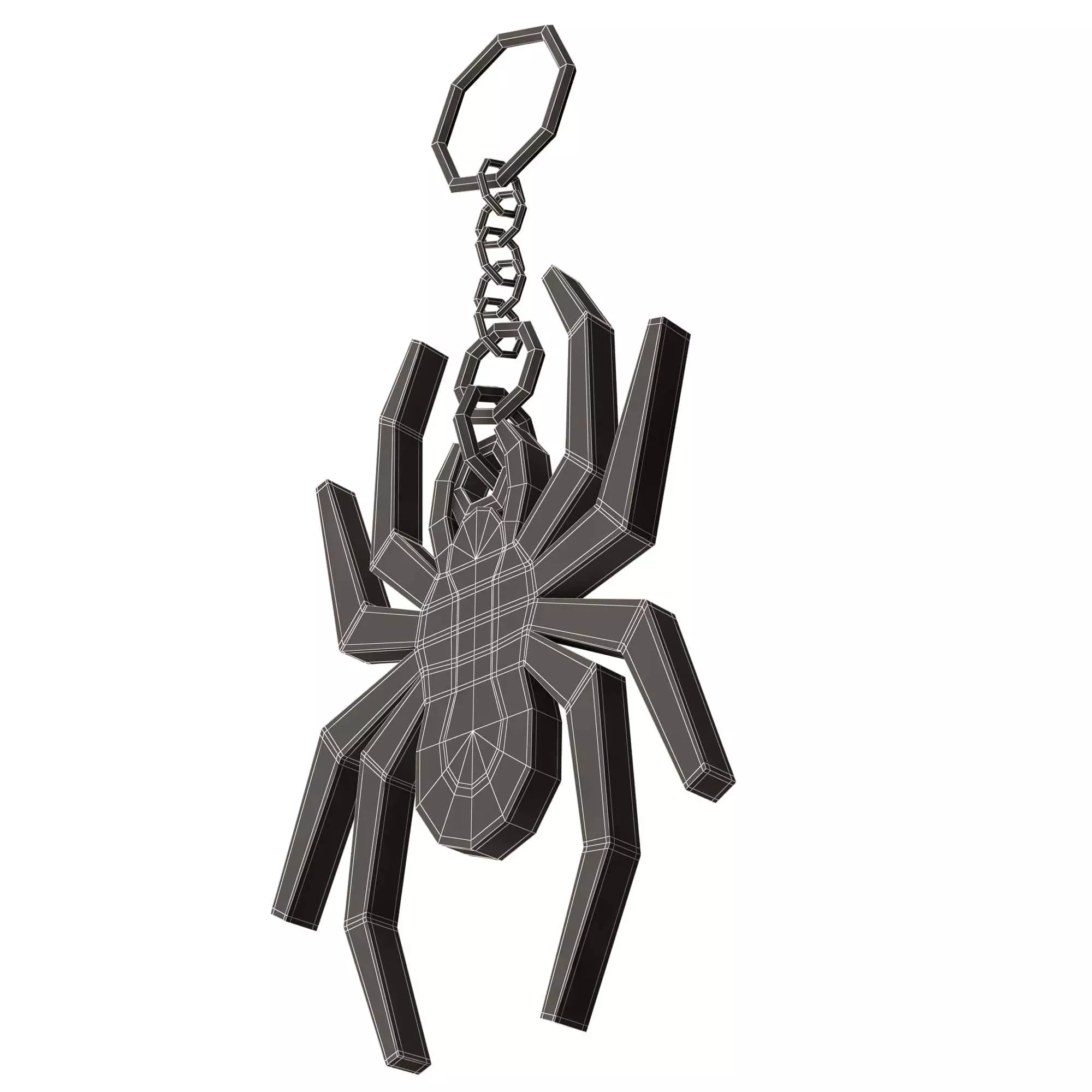 Spider Keychain 3D print model_16