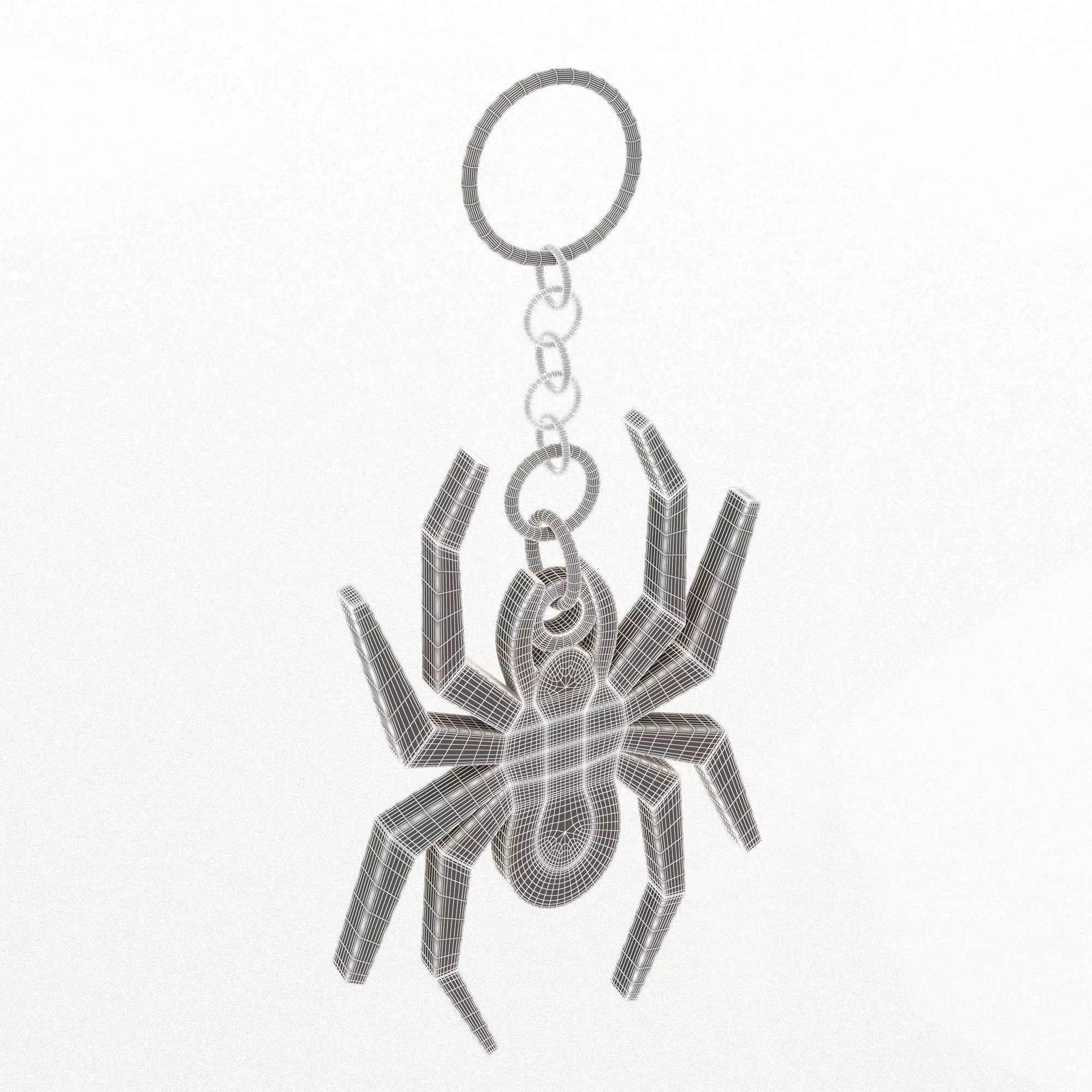 Spider Keychain 3D print model_7