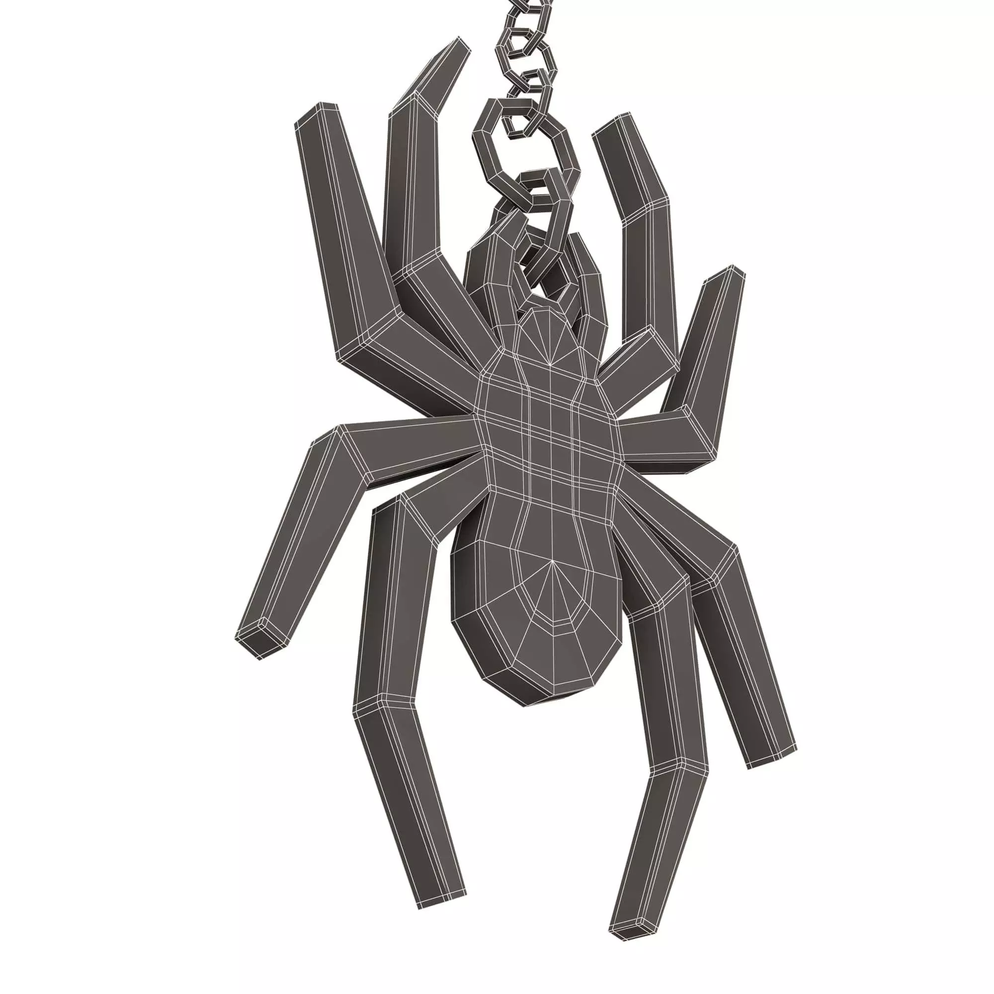 Spider Keychain 3D print model_15