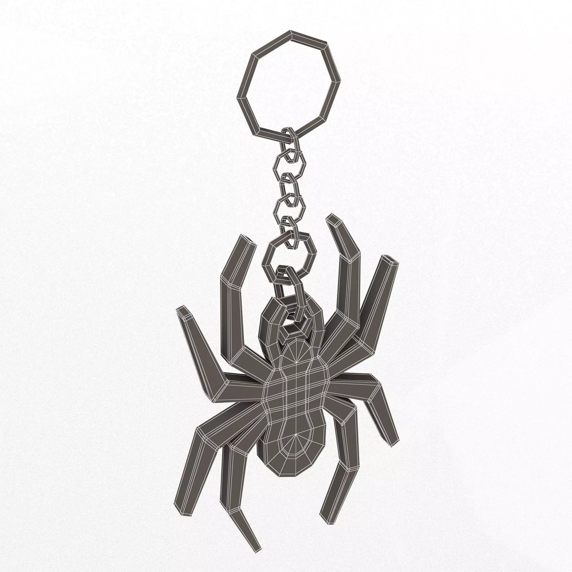 Spider Keychain 3D print model_13
