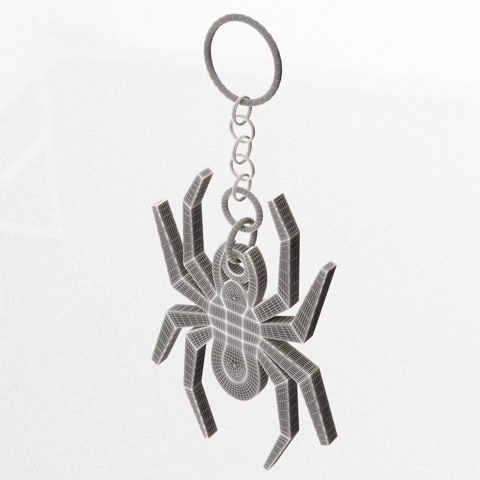 Spider Keychain 3D print model_8
