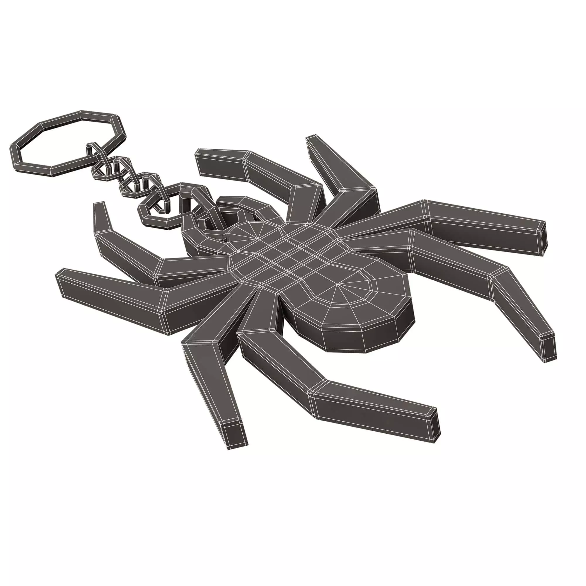 Spider Keychain 3D print model_17