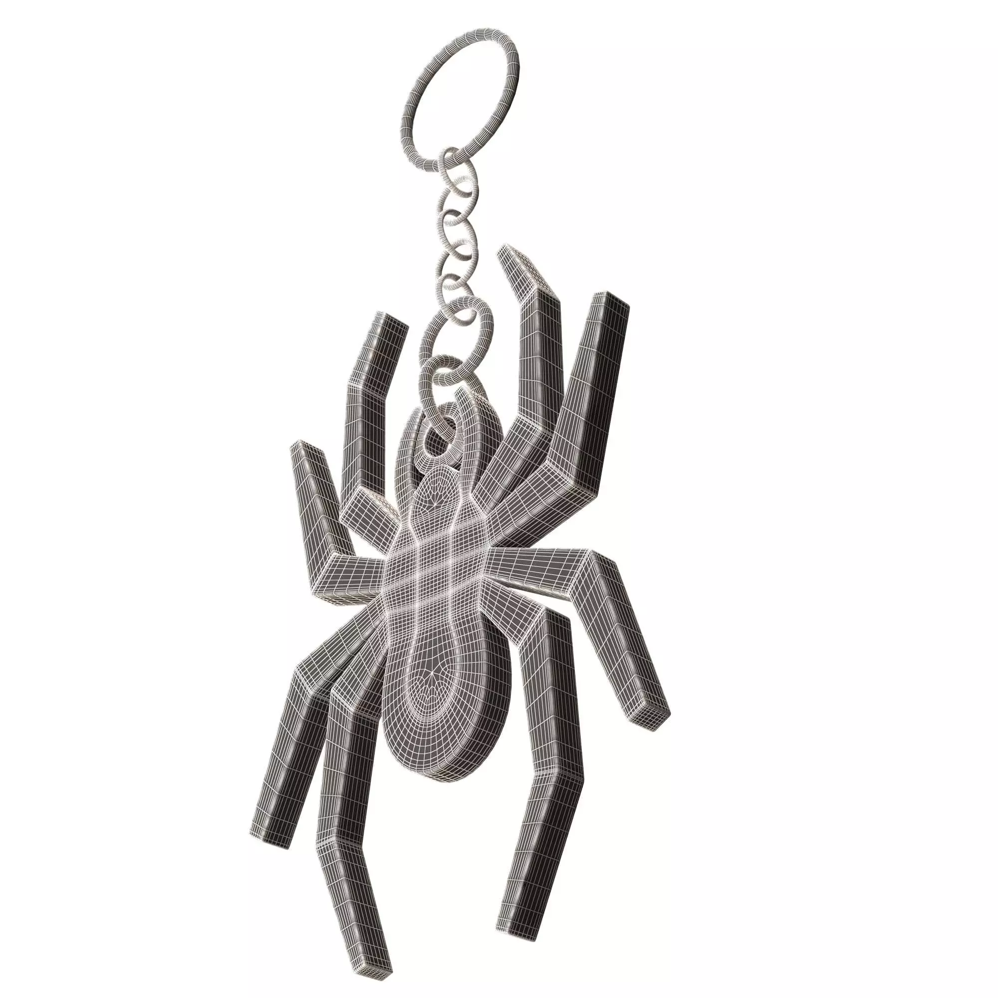 Spider Keychain 3D print model_10