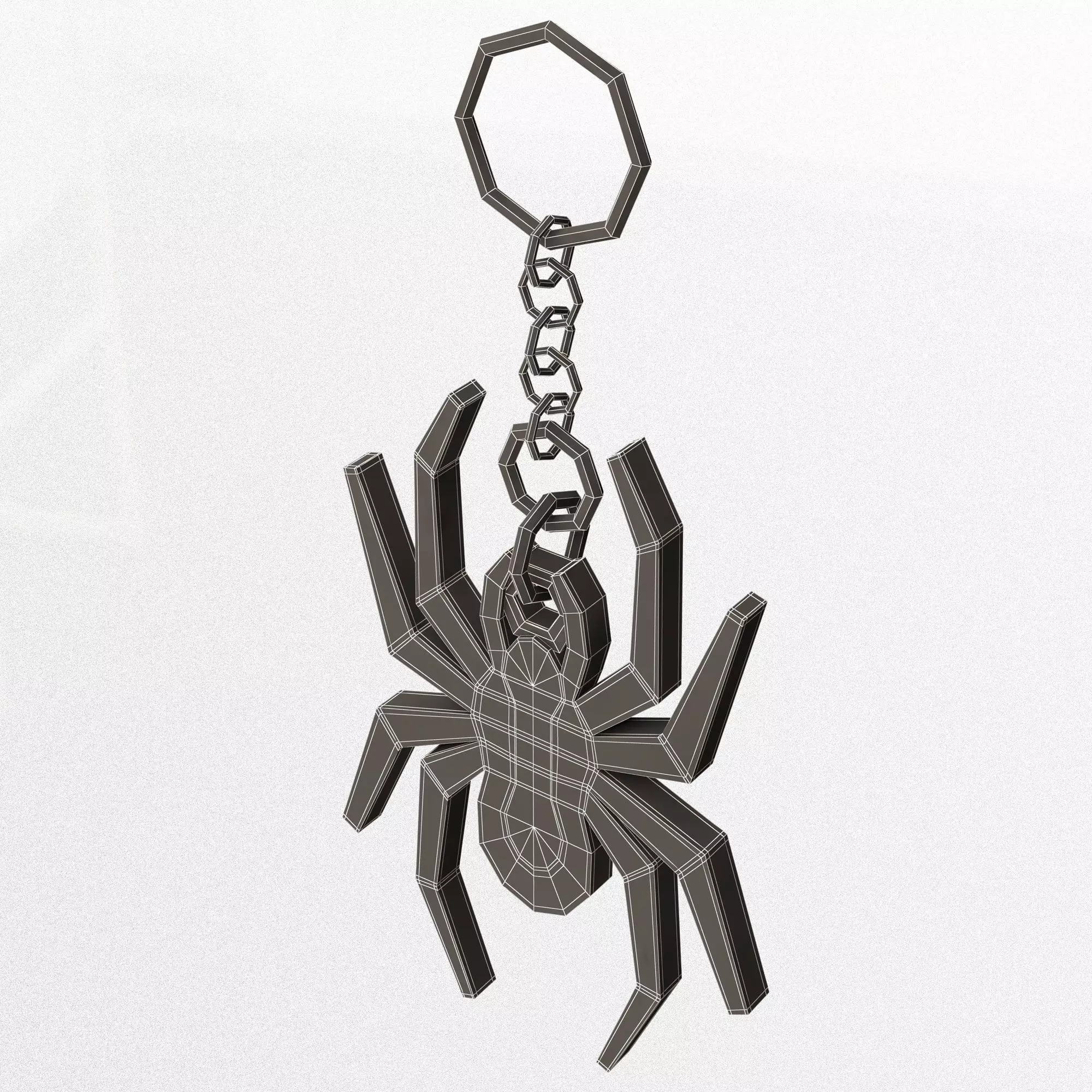 Spider Keychain 3D print model_14