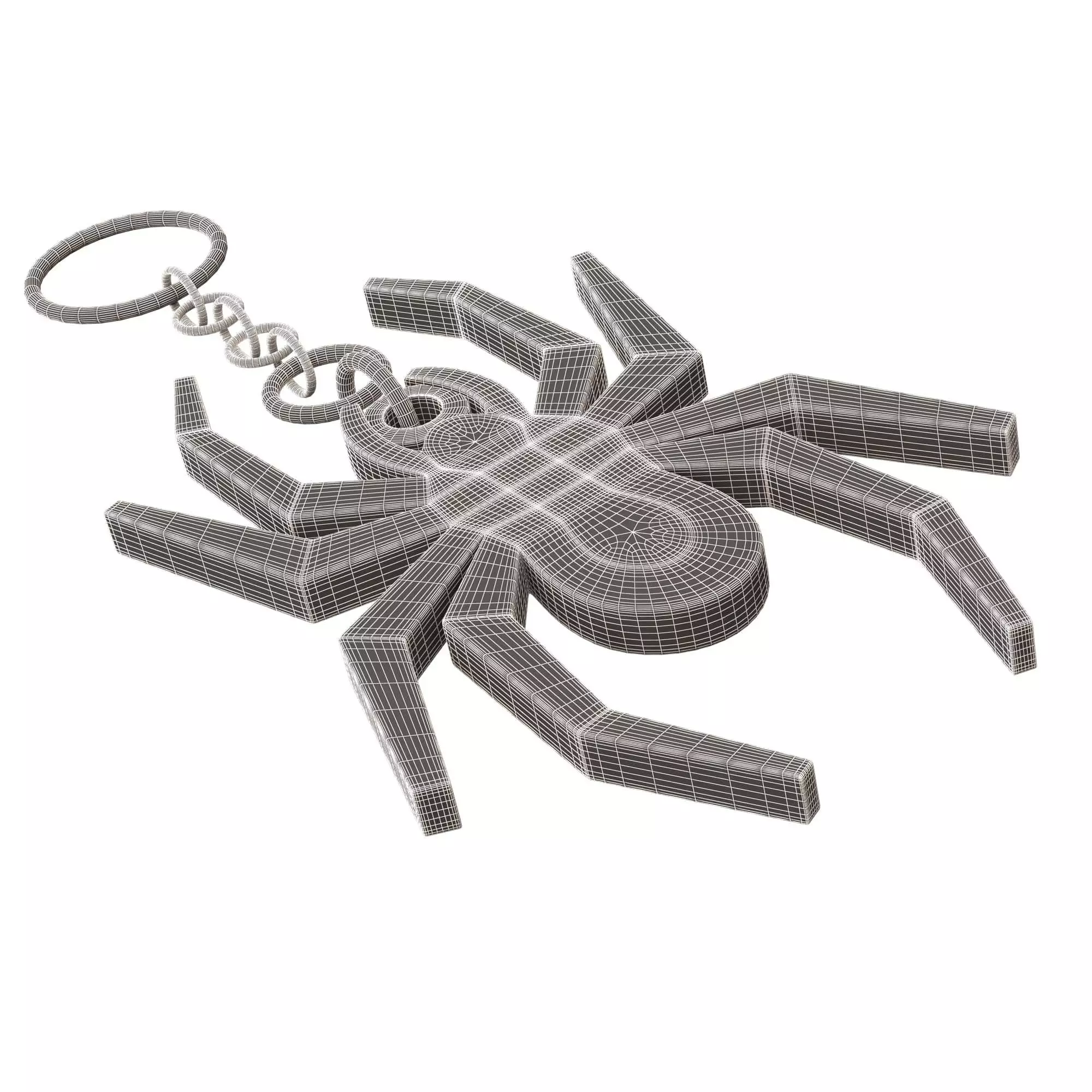 Spider Keychain 3D print model_11