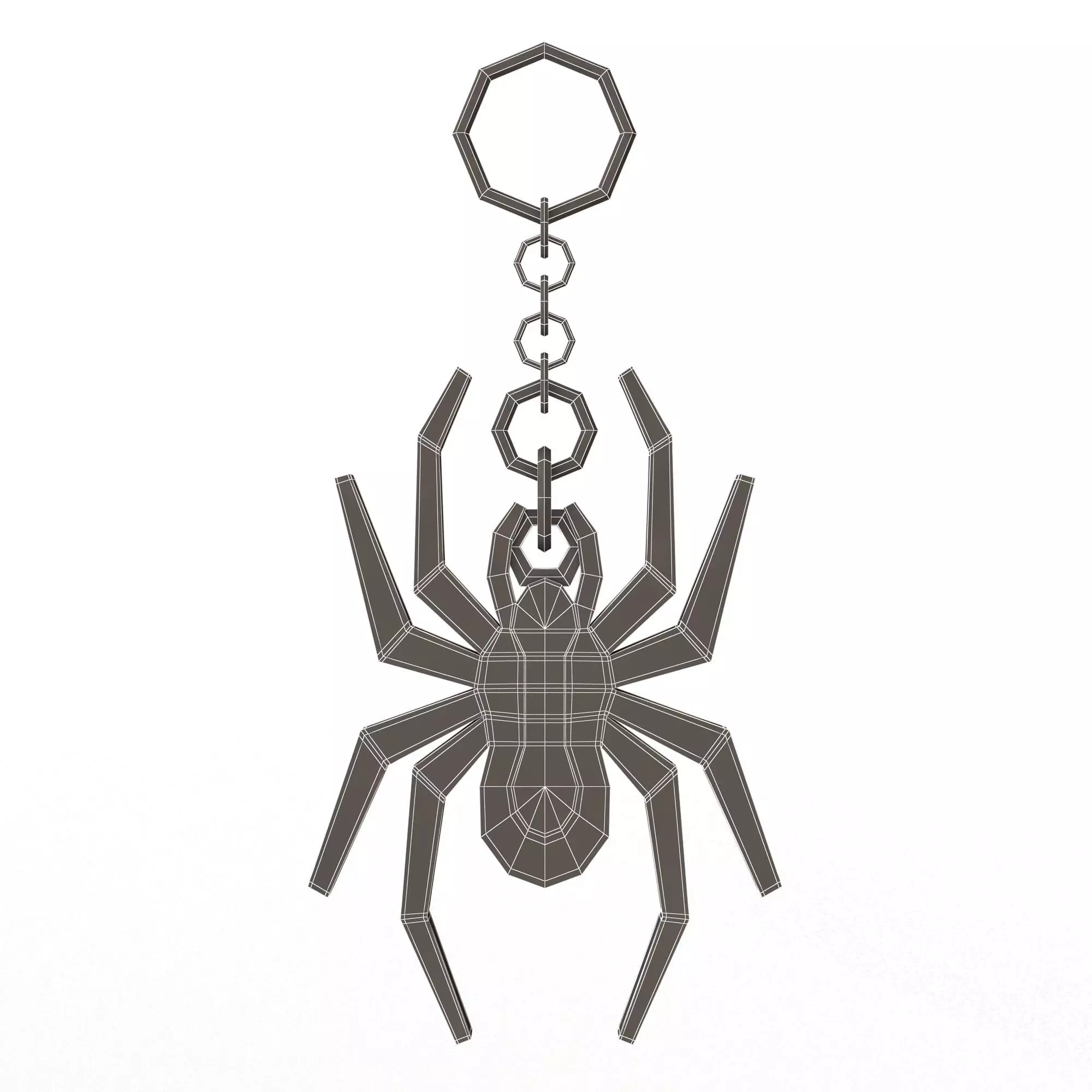Spider Keychain 3D print model_12