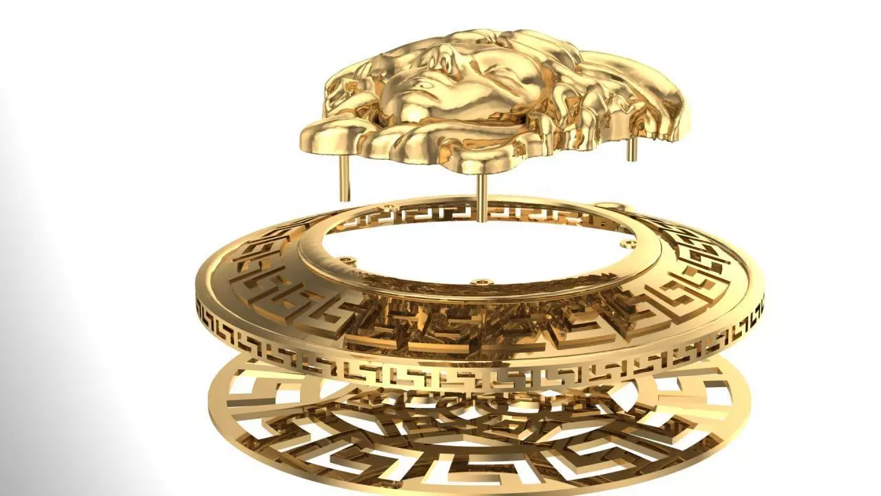 Ver-sace Medusa pendant 3D print model_1