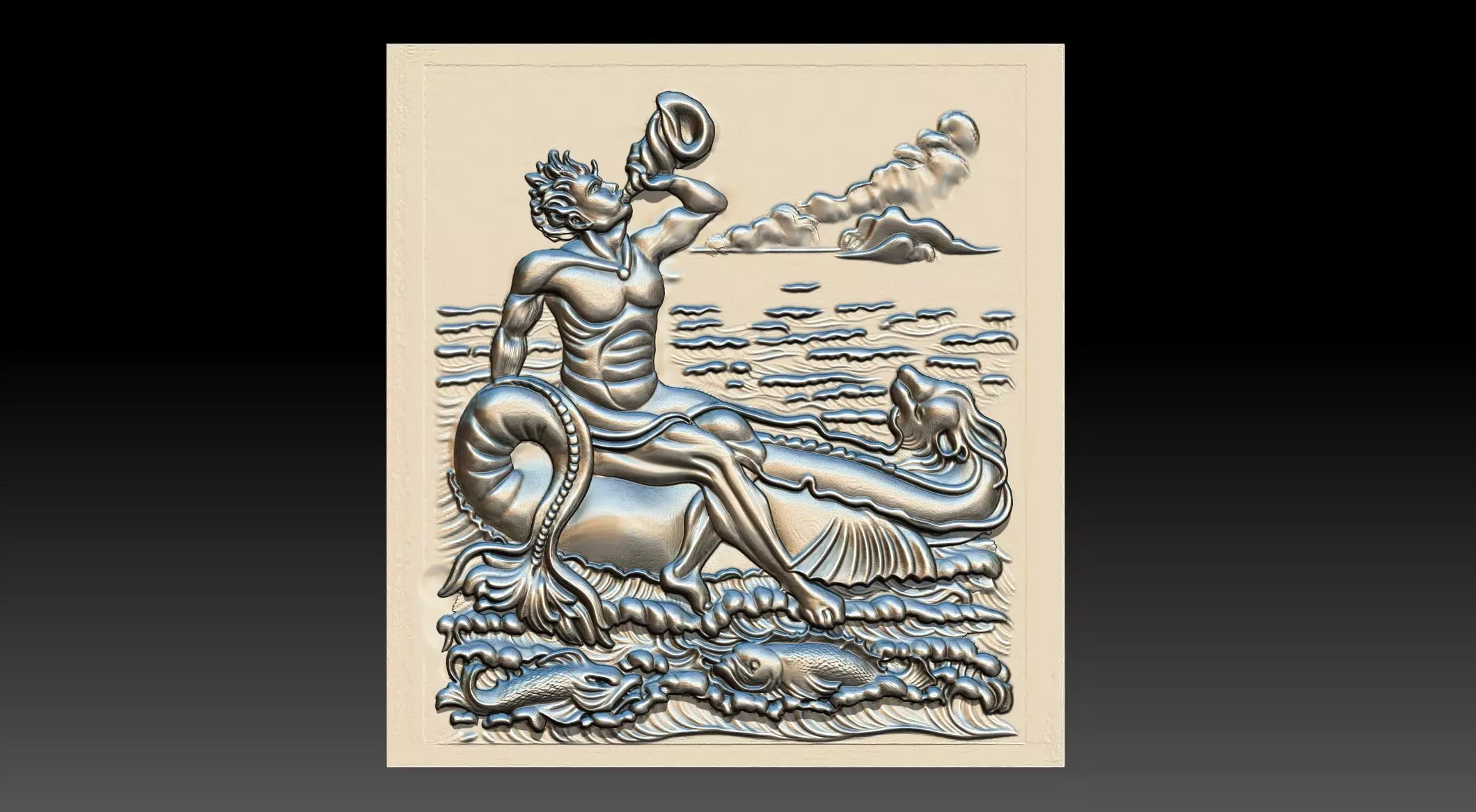 TRITON PANEL Low-poly 3D model_4