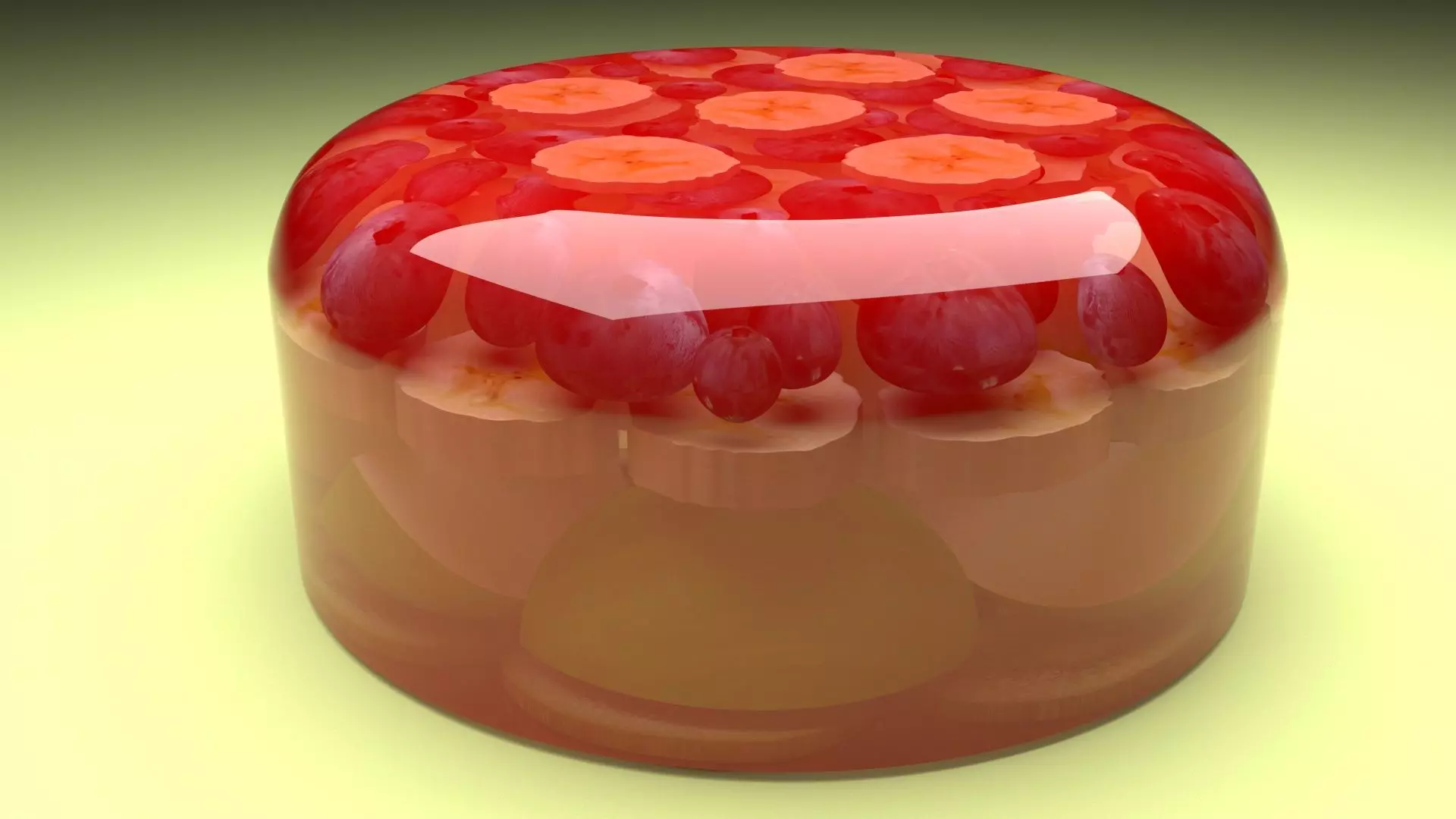 Fruit Jelly Cake 3D model_6