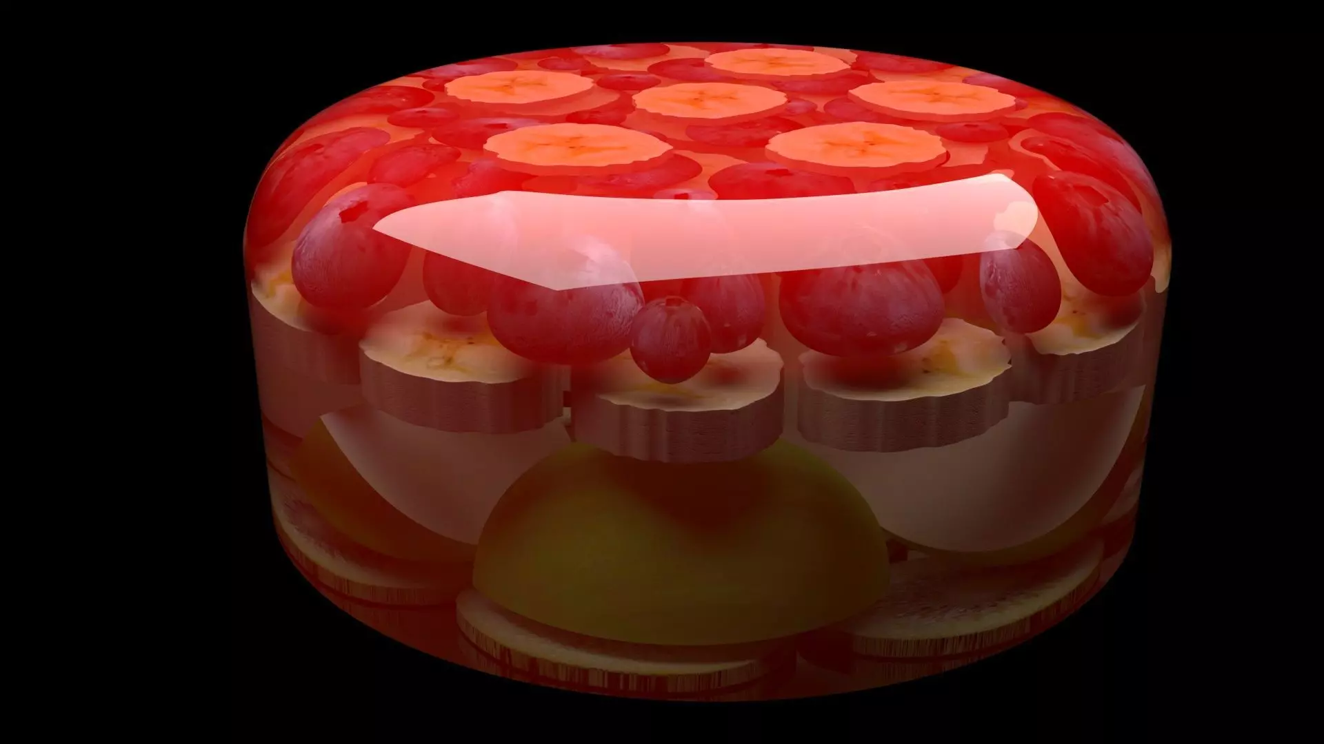 Fruit Jelly Cake 3D model_7