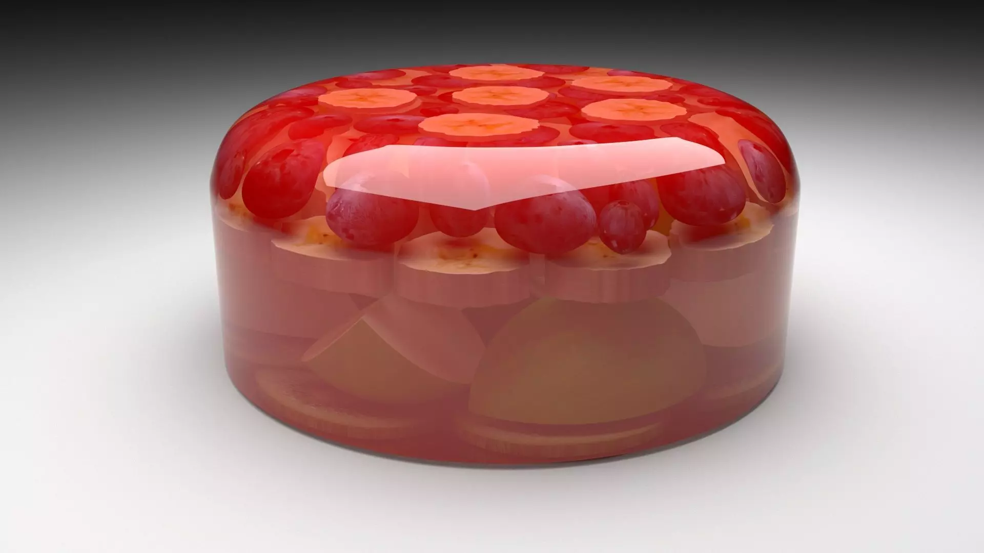 Fruit Jelly Cake 3D model_0