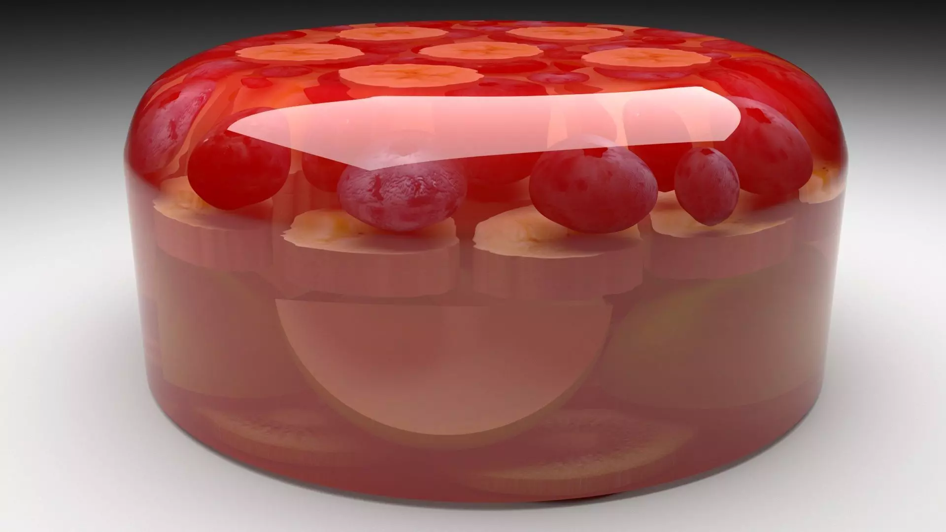 Fruit Jelly Cake 3D model_2