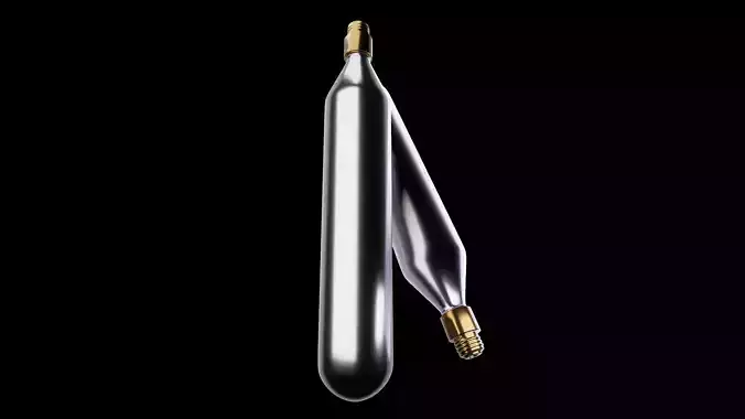 CO2 gas cartridge cylinder or bottle 3d model 3D model CO2 gas cartridge cylinder or bottle 3d model 3D model