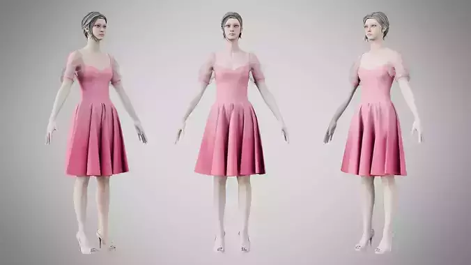 Dress 09 Tickle Me Pink