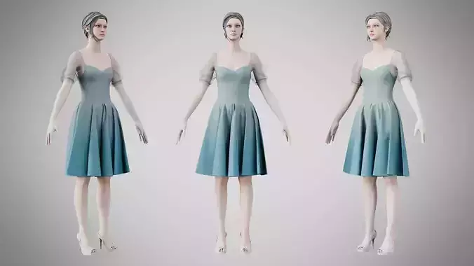 Dress 09 Weldon Blue