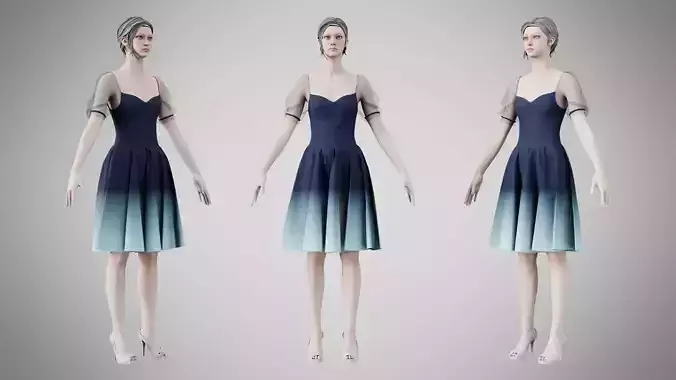 Dress 09 Yankees Blue