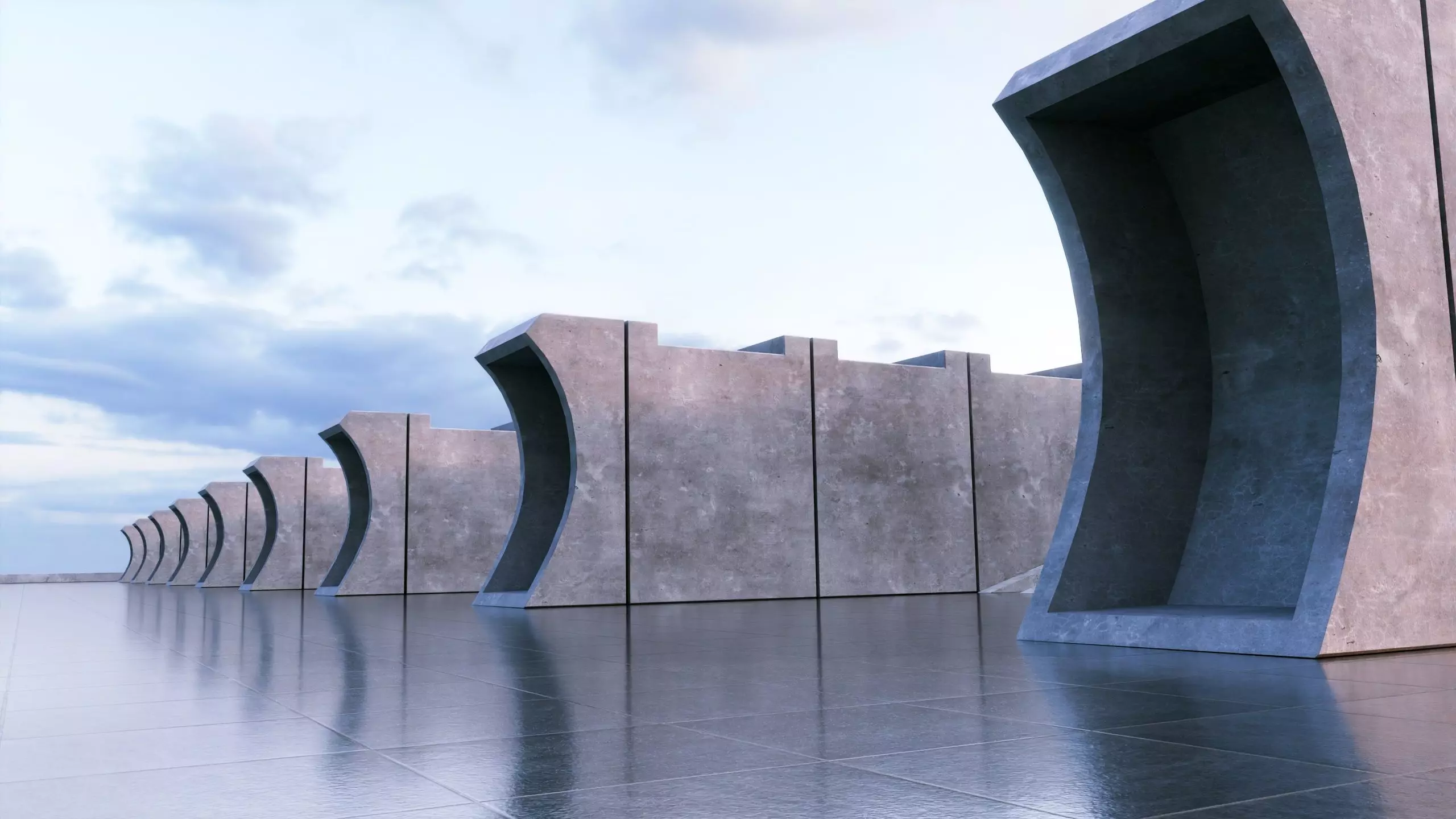 Vehicle Rendering Scene - Architectural Background - V1U8 3D model_9