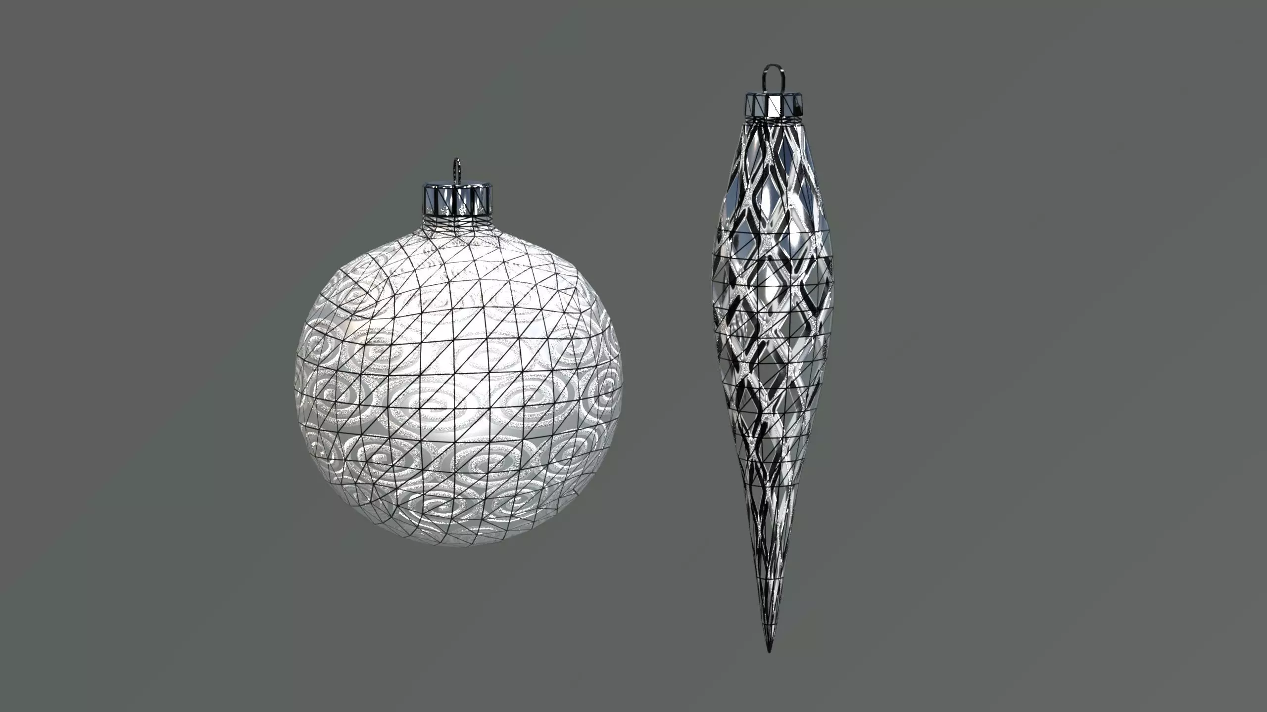 Christmas Ornament Asset Pack Low-poly 3D model_8