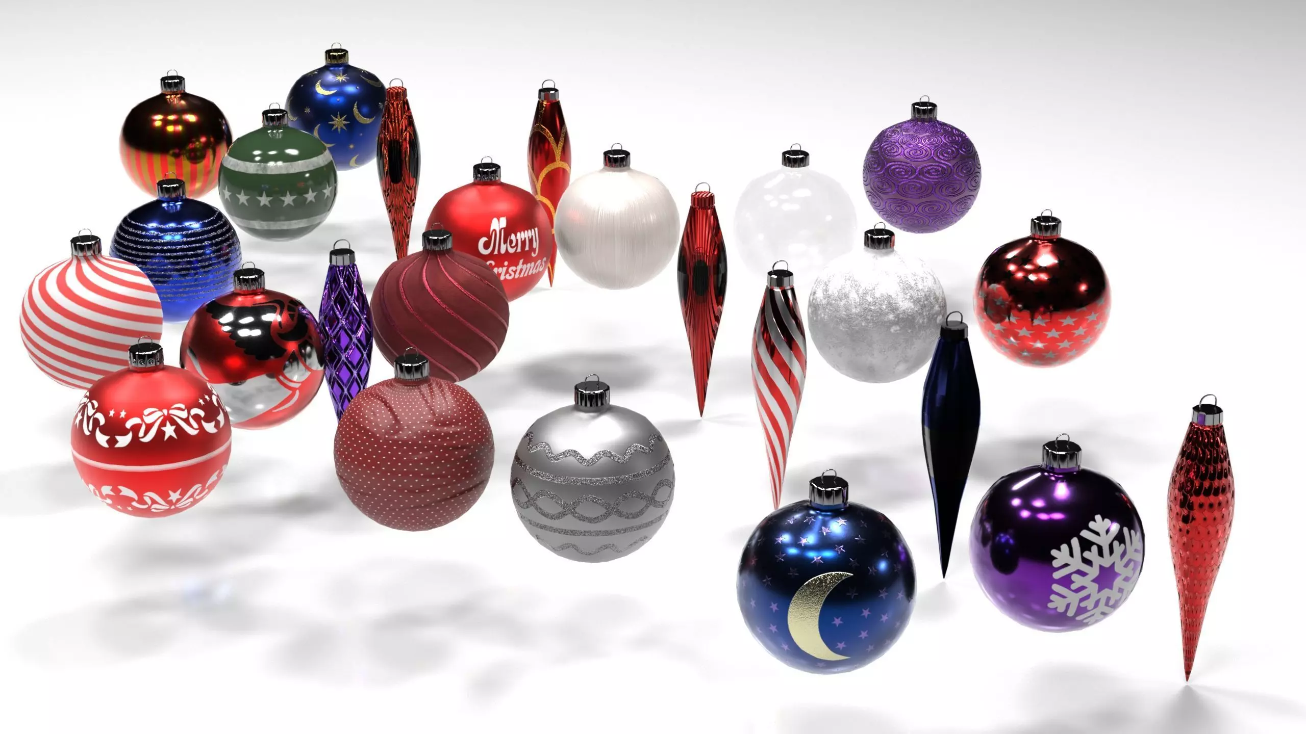 Christmas Ornament Asset Pack Low-poly 3D model_5