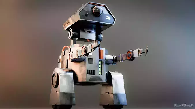 Sci-Fi Game Robot Low-poly 3D model Sci-Fi Game Robot Low-poly 3D model