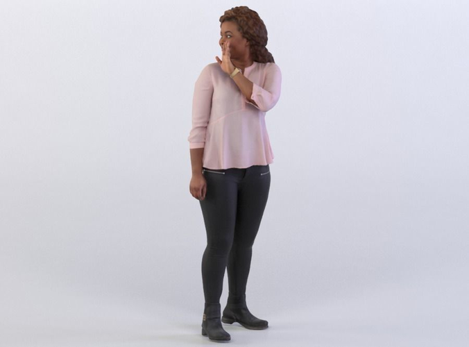 Chloe 0226 Woman walking away waving