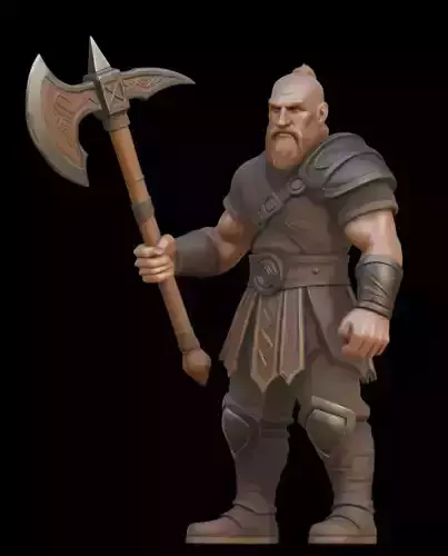 Viking Warrior with Battle Axe