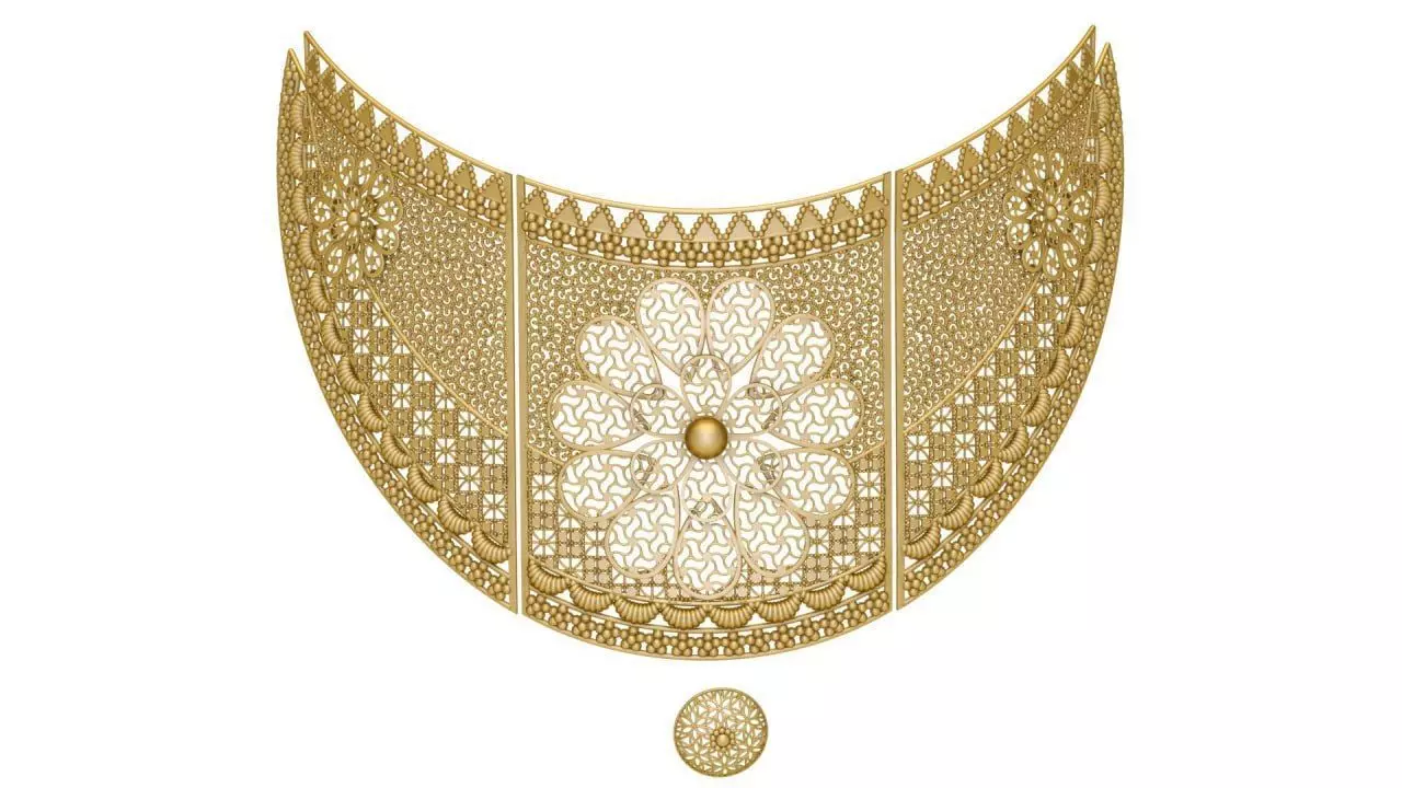 The fusion choker - necklace 3D print model_1