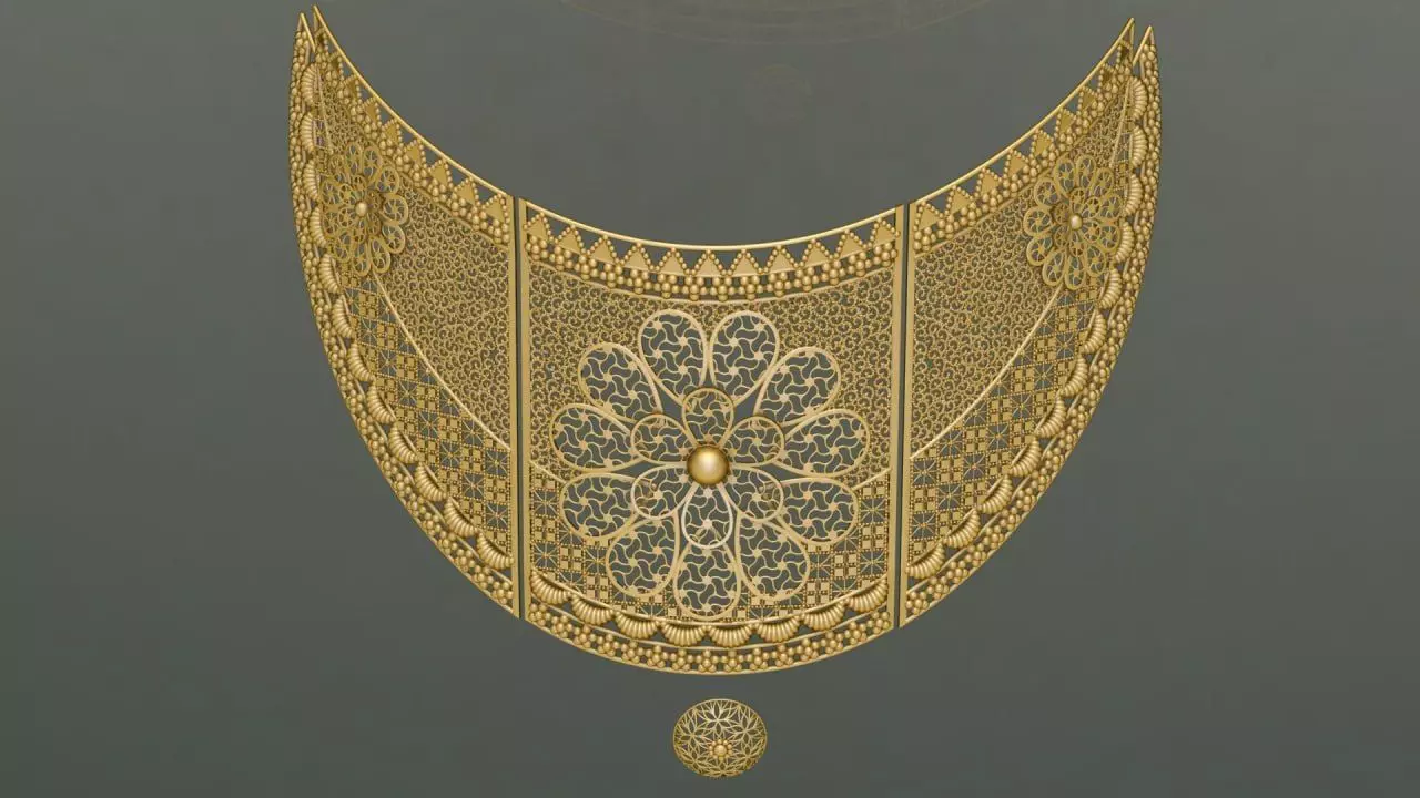 The fusion choker - necklace 3D print model_0