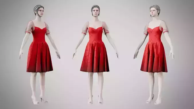 Dress 09 Alabama Crimson With Design