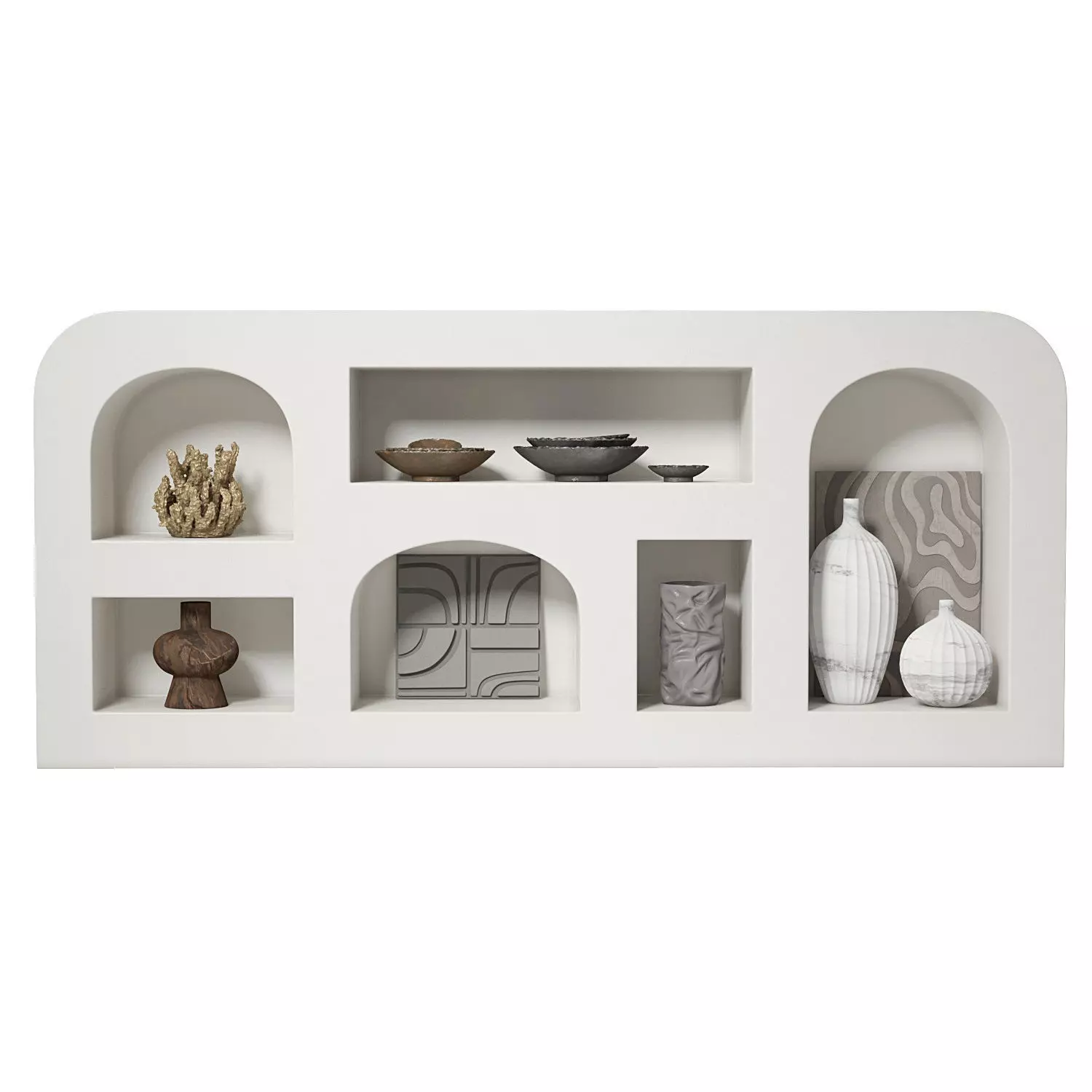 White Display Cabinet Nordic 3D model
