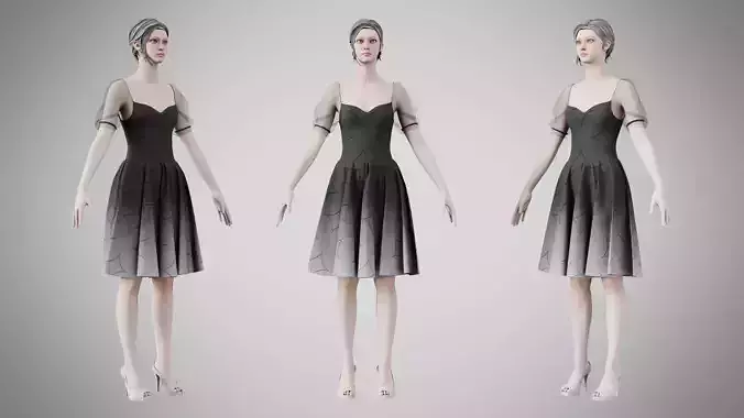 Dress 09 Charleston Green With Design