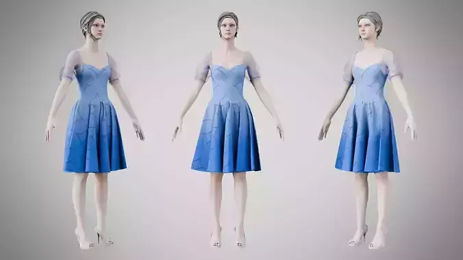 Dress 09 Little Boy Blue With Design