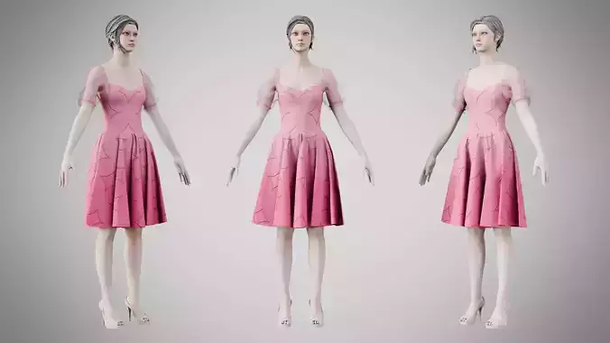 Dress 09 Ube With Design