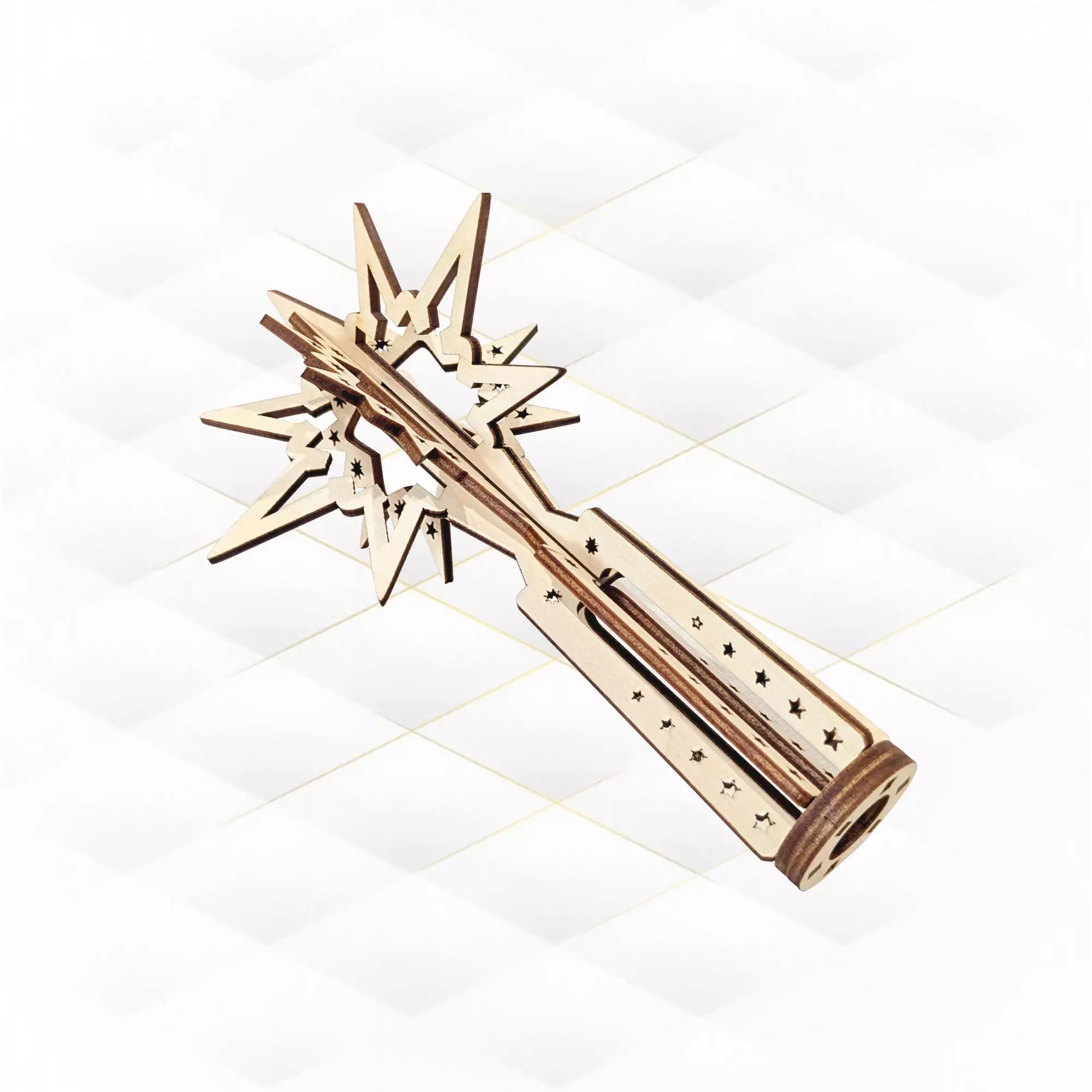 Christmas Tree Topper Star Laser Cut Svg Dxf Files 3D print model_0