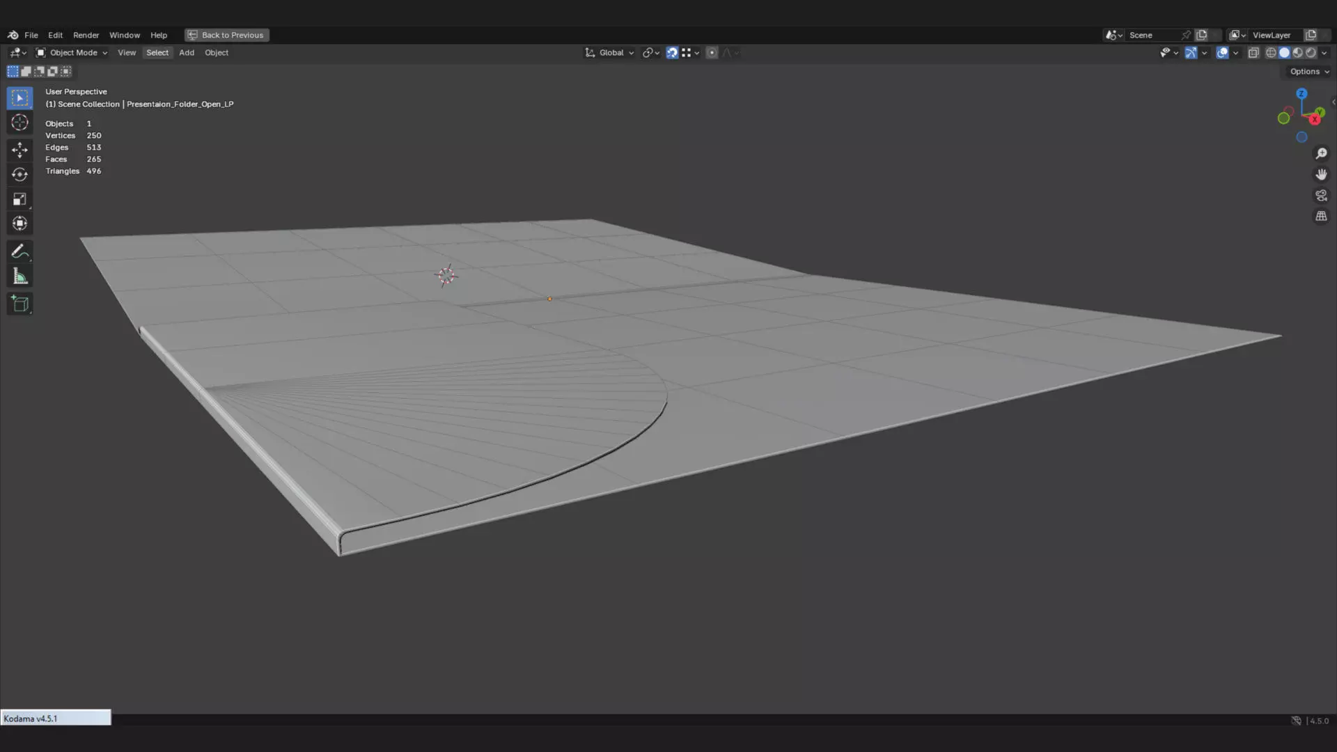 Presentation folder mockup 3d model for brand 3D model_4
