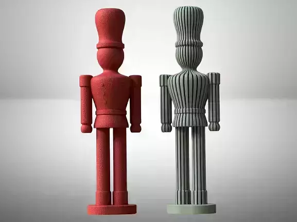 Pair of Modern Nutcracker Soldiers  Sculptures 3D print model