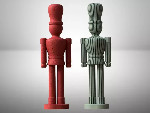 Pair of Modern Nutcracker Soldiers  Sculptures 3D print model_0