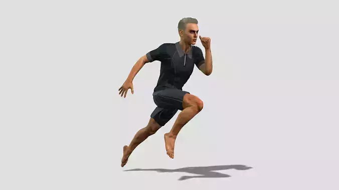 Realistic Male Model in Sportswear