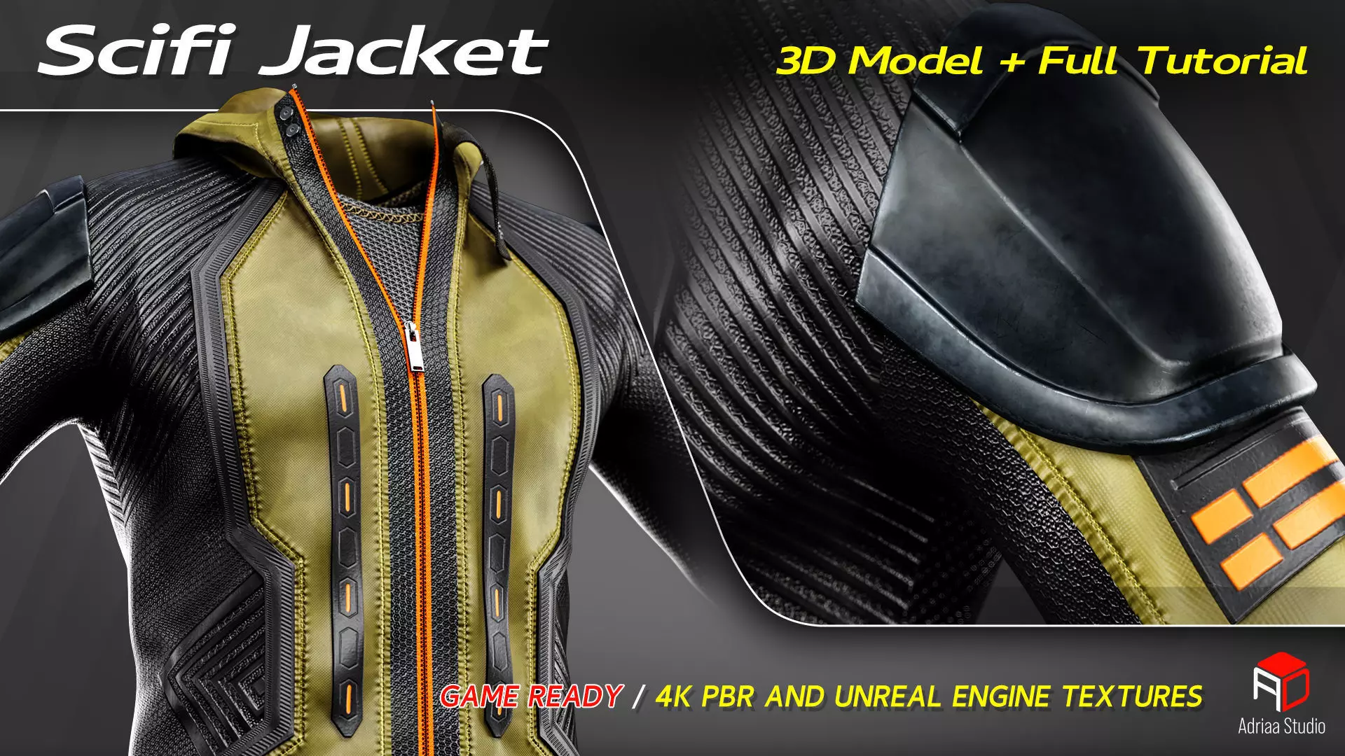 Scifi Jacket 3D Model Low-poly 3D model_2