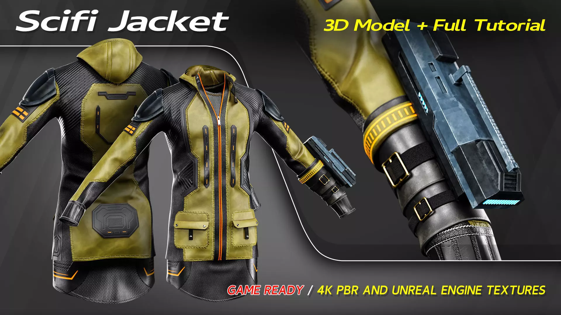 Scifi Jacket 3D Model Low-poly 3D model_0