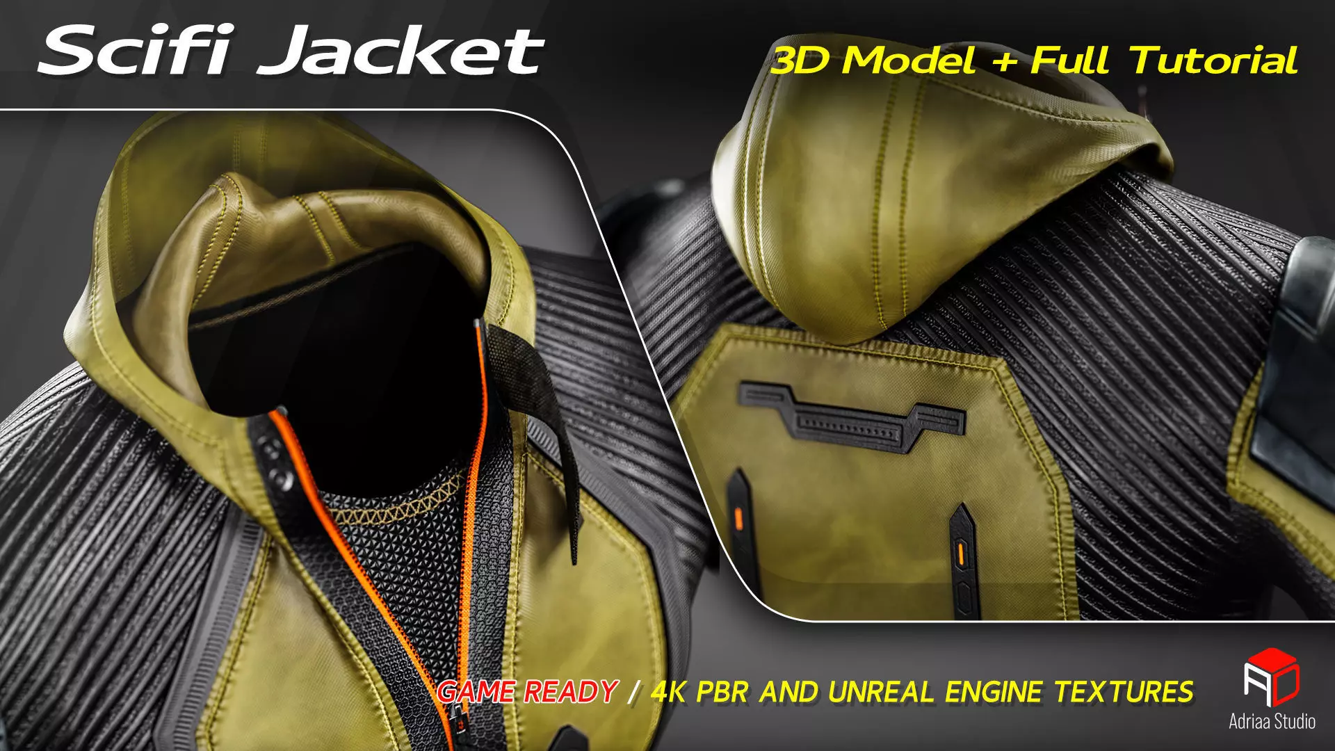 Scifi Jacket 3D Model Low-poly 3D model_3