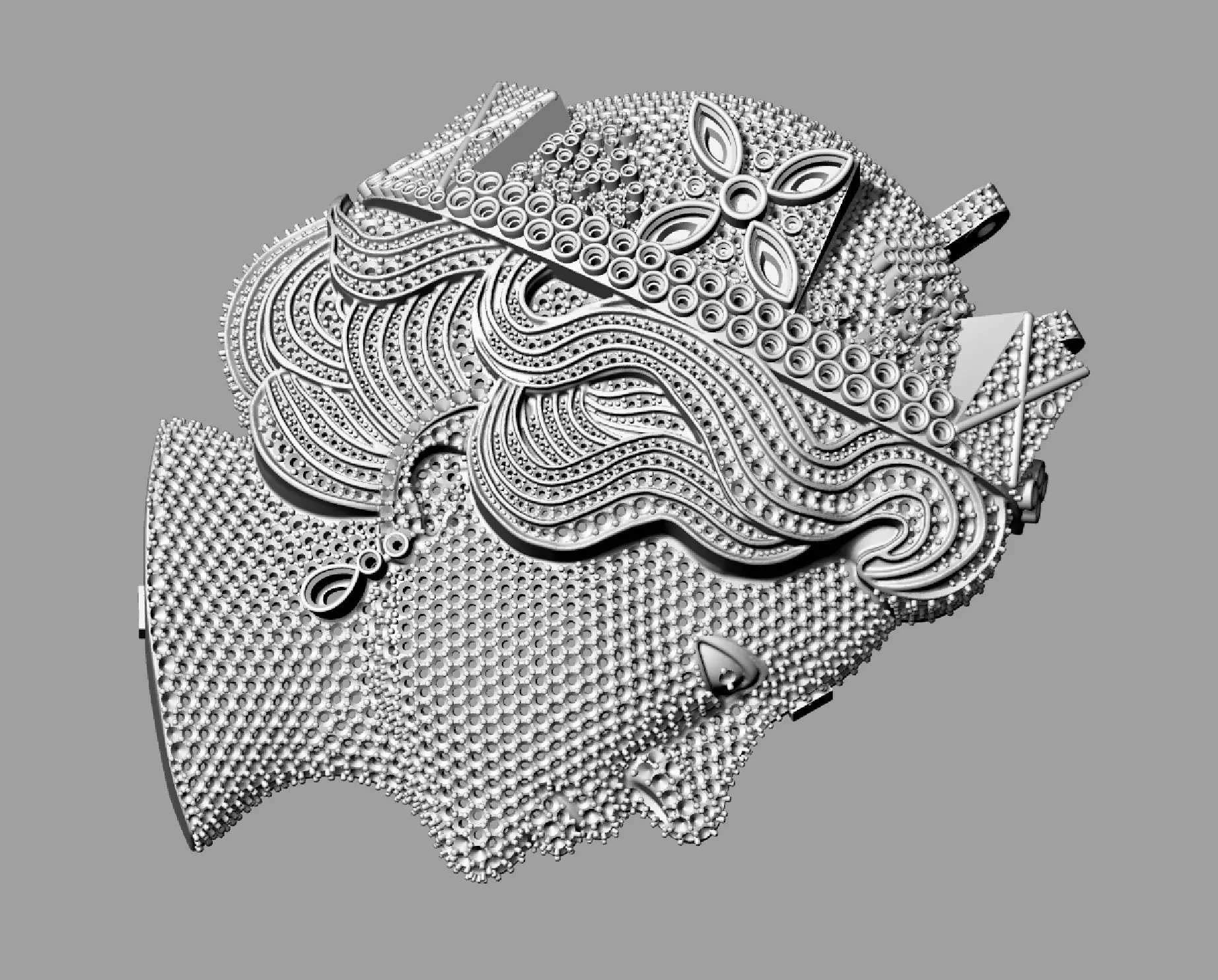 Queen Elizabeth Pendant  3D print model 3D print model_13