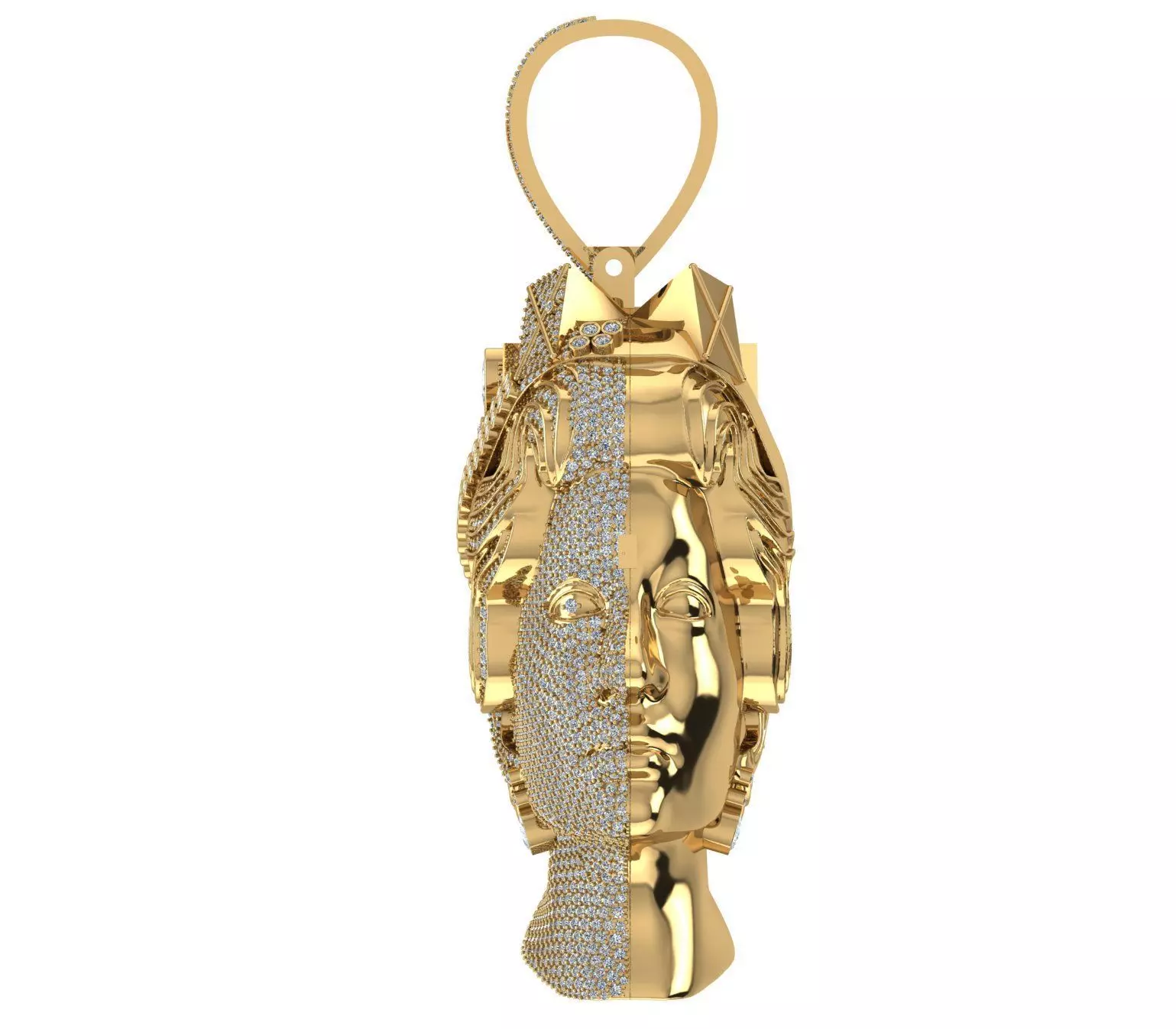 Queen Elizabeth Pendant  3D print model 3D print model_2