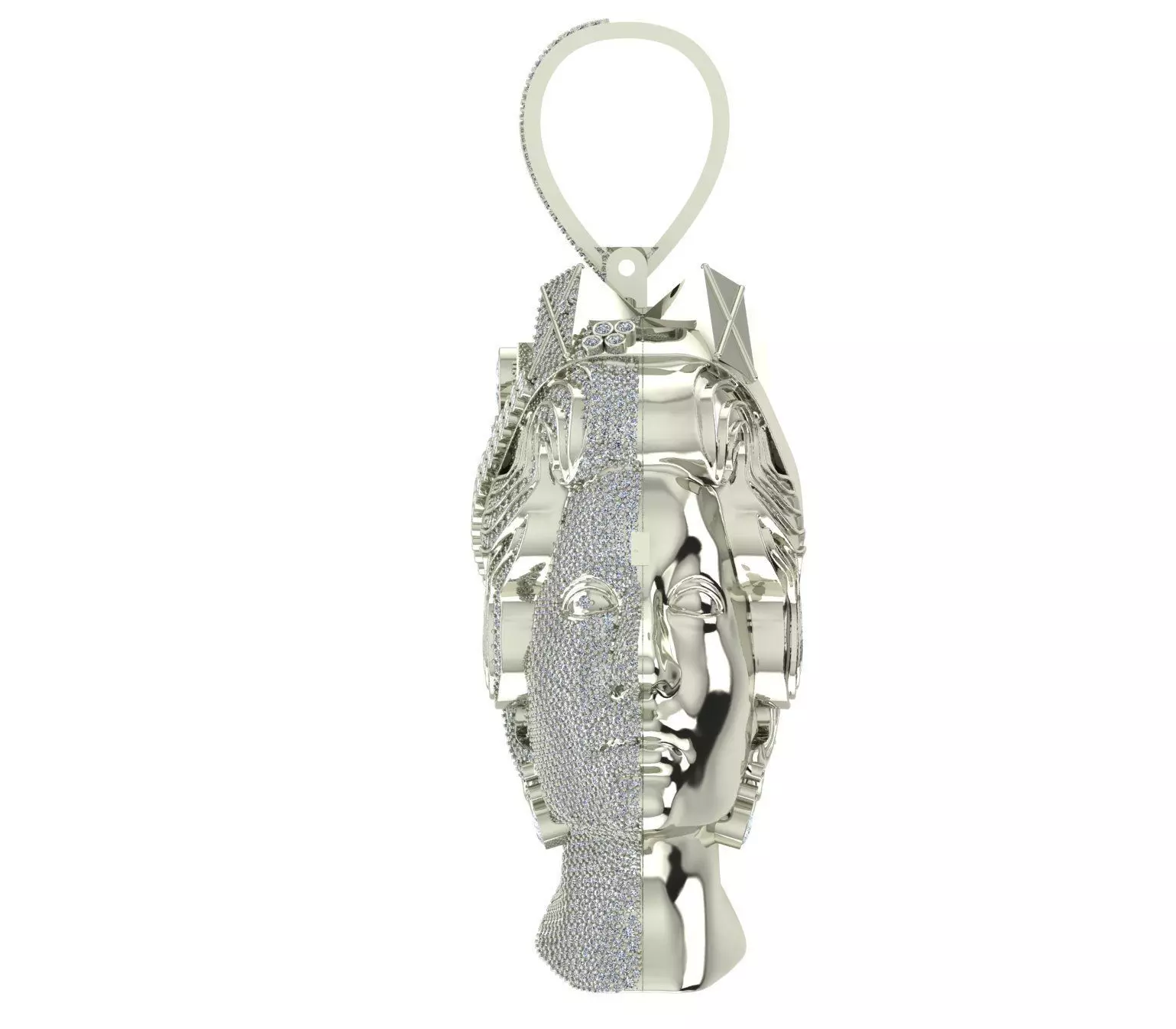 Queen Elizabeth Pendant  3D print model 3D print model_5